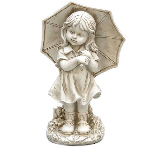 Little Girl with Solar Lighted Umbrella