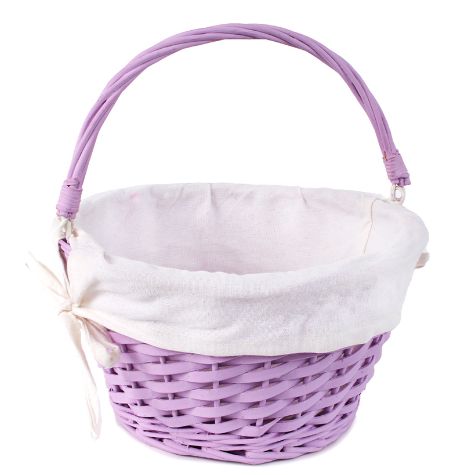 Colorful Wicker Easter Baskets - Light Purple
