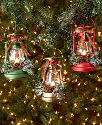 Set of 3 Oversized Lantern Ornaments