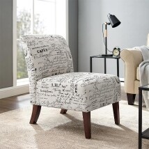 Linen Script Lily Chair