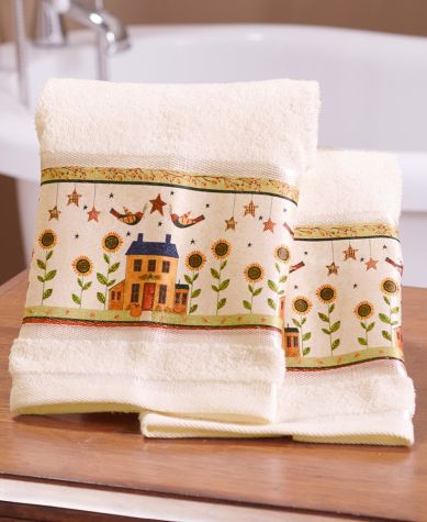 Harvest Home Bathroom Collection - Set of 2 Hand Towels