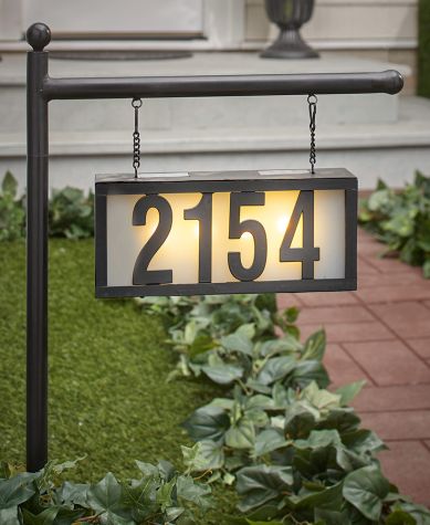 Solar House Number Display Stakes - Single Stake