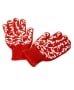Sets of 2 Floral Oven Gloves - Red