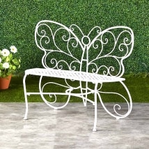 Metal Butterfly Bench