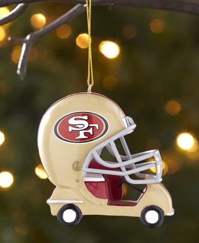 NFL Helmet Cart Ornaments - 49ers
