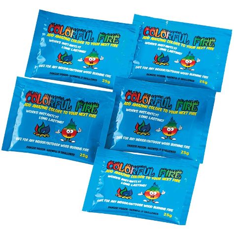 Set of 5 Colorful Fire Packets