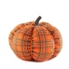 Decorative Harvest Plush Pumpkins - Orange Plaid Medium