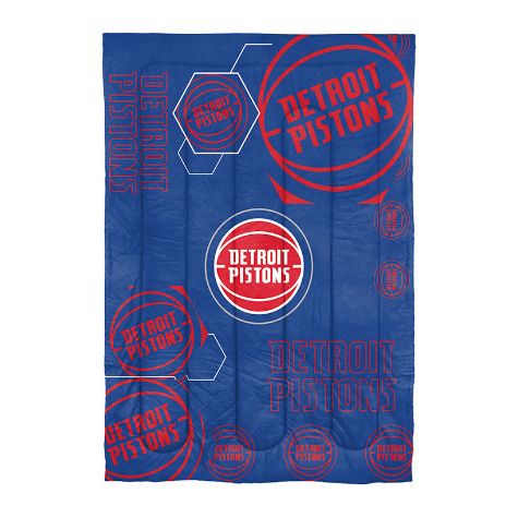NBA Hexagon Comforter Sets - Pistons Twin