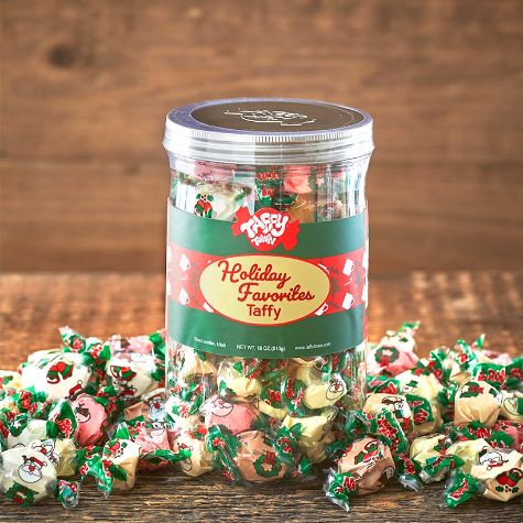 18-Oz. Gourmet Taffy Gift Canisters - Holiday Favorites