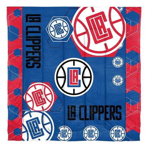 NBA Hexagon Comforter Sets - Clippers Full/Queen
