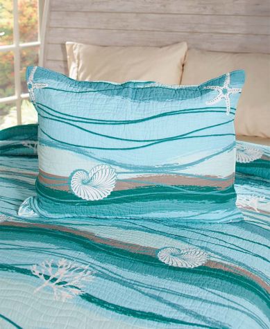 Maui Embroidered Accent Quilt or Sham - Sham