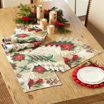 Cardinal Tapestry Table Runner or Placemats