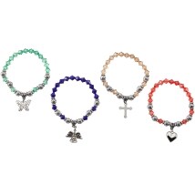 Set of 4 Inspirational Stretch Bracelets
