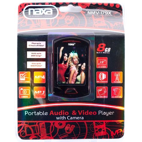 Naxa 2.8" Portable Media Players - Red