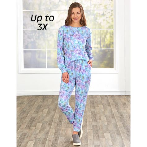 Sweater Soft Loungewear Sets - Tie Dye Small