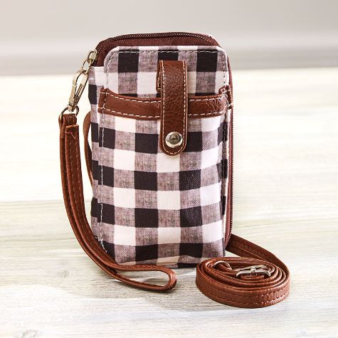 Canvas Crossbody Wallets - Buffalo Plaid