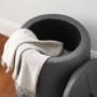 Ottoman with Storage - Faux Leather Gray