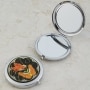 Compact Pocket Mirror with Butterfly Design