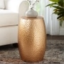 Hammered Metal Accent Stools - Gold