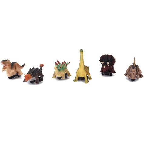 Set of 6 Dinosaur Pull Back Cars