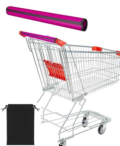 Universal Shopping Cart Handle Wrap with Case - Pink