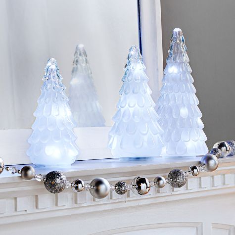 Lighted Glass Trees