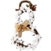 Country Cotton Boll Decor - Snowman Wreath
