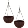 Sets of 2 Hanging Basket Planters