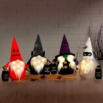 Lighted Trick or Treater Gnomes
