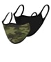 Sets of 2 Face Masks or Replacement Filters - Adults' Camo & Black