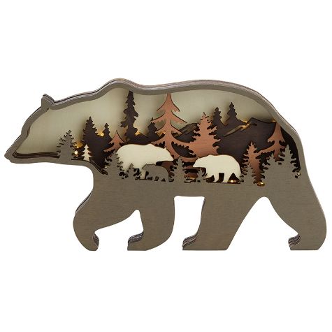 Lighted Woodland Animals - Bear