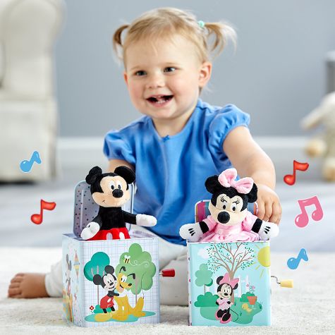 Mickey or Minnie Jack-in-the-Boxes