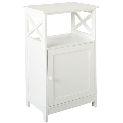 One-Door Cabinet with Shelf - White