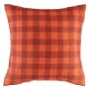 18" Tonal Plaid Accent Pillows - Orange