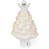 2022 Retro Lighted Halloween Trees - Ghostly White Bubble Night Light