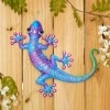Metal Gecko Wall Decor - Blue