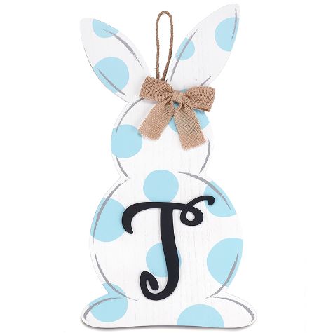 Monogram Easter Bunny Door Hangers - T