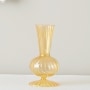 Fluted Ribbed Bud Vase - Small Fluted Ribbed Bud Vase Yellow