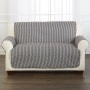Ticking Stripe Furniture Covers - Gray Loveseat