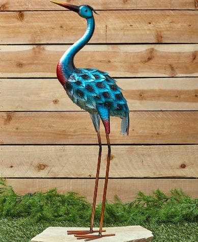 Colorful Metallic Bird Decor