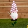 Solar-Lighted Flower Gnomes - Pink