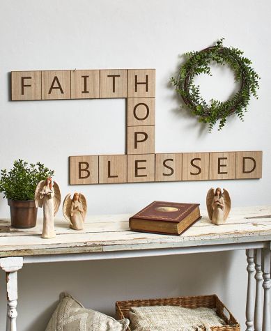 Crossword Puzzle Sentiments - Faith Hope Blessed