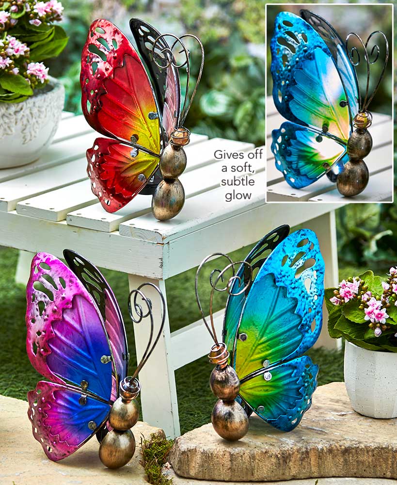 Solar Butterfly Accent Lights | The