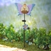 Metal Butterfly and Flower Birdfeeder with Solar Stake - Butterfly