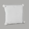 Pom-Pom Sherpa Throw Pillows - Gray
