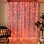10-Ft. LED Icicle Curtain Lights - Orange