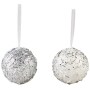 Set of 2 Beaded Sphere Ornaments