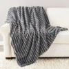 Striped Faux Fur Throws or Accent Pillows - Striped Faux Fur Throw Gray