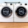 Industrial Farmhouse Laundry Collection - White Wash and Dry Decals