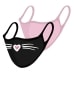 Sets of 2 Face Masks or Replacement Filters - Kids' Cat & Pink